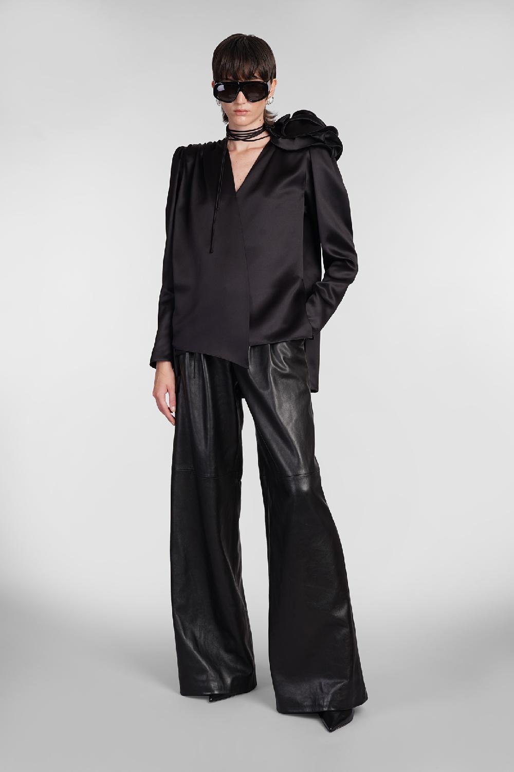 Deliberti Magda Butrym Blusa In Seta Nera Cod. 406567 - Deliberti The Luxury Shopping