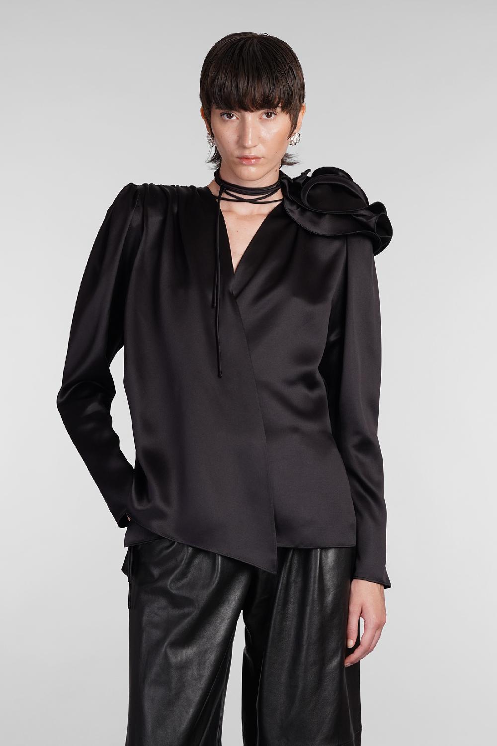 Deliberti Magda Butrym Blusa in seta nera cod. 406567 - Deliberti The Luxury Shopping