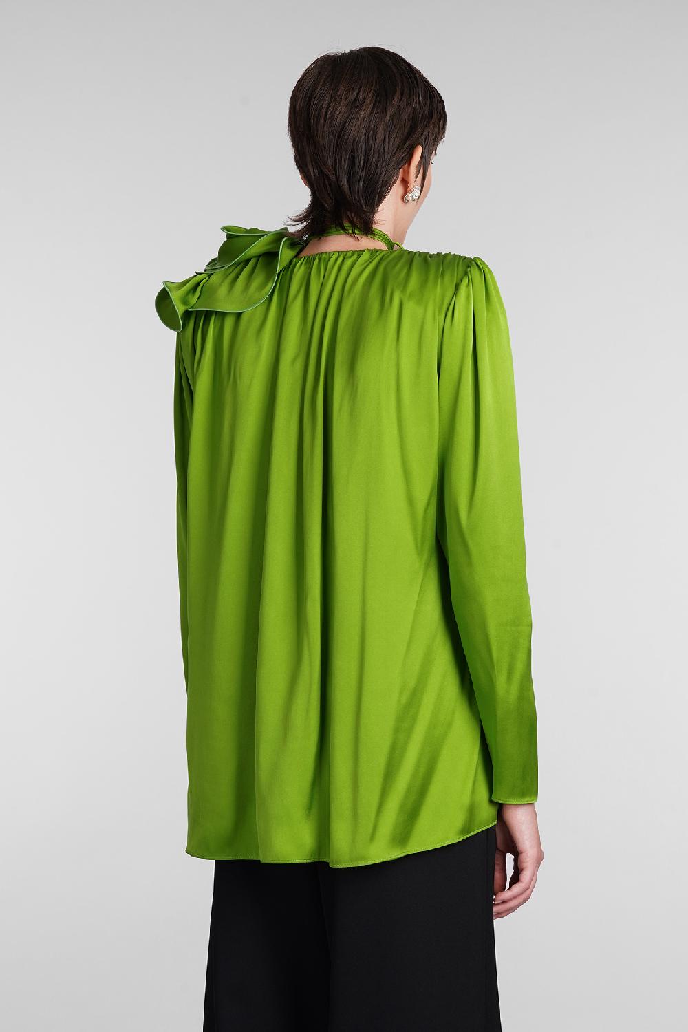 Deliberti Magda Butrym Blusa In Seta Verde Cod. 408064 - Deliberti The Luxury Shopping