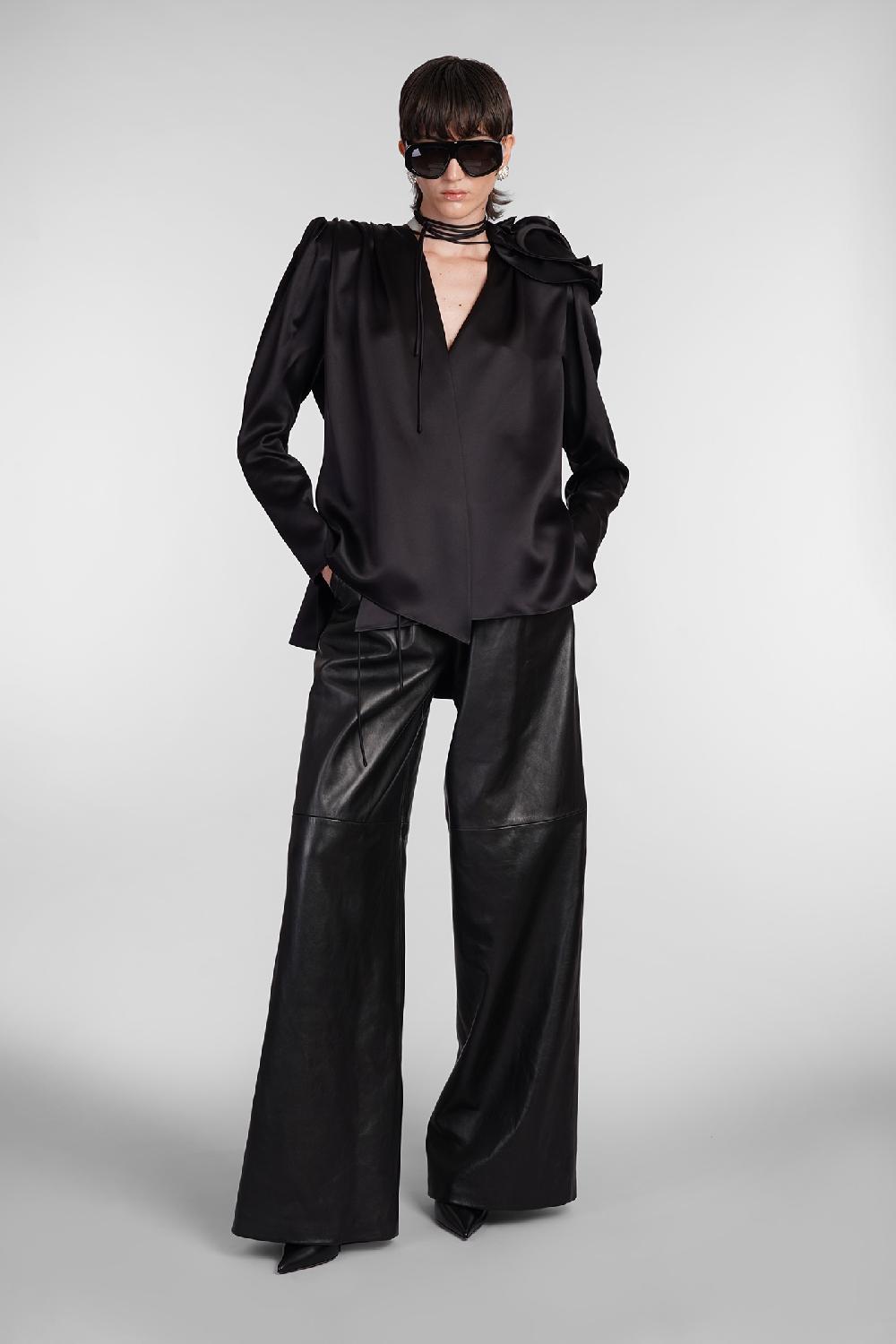 Deliberti Magda Butrym Pantalone In Pelle Nera Cod. 406565 - Deliberti The Luxury Shopping