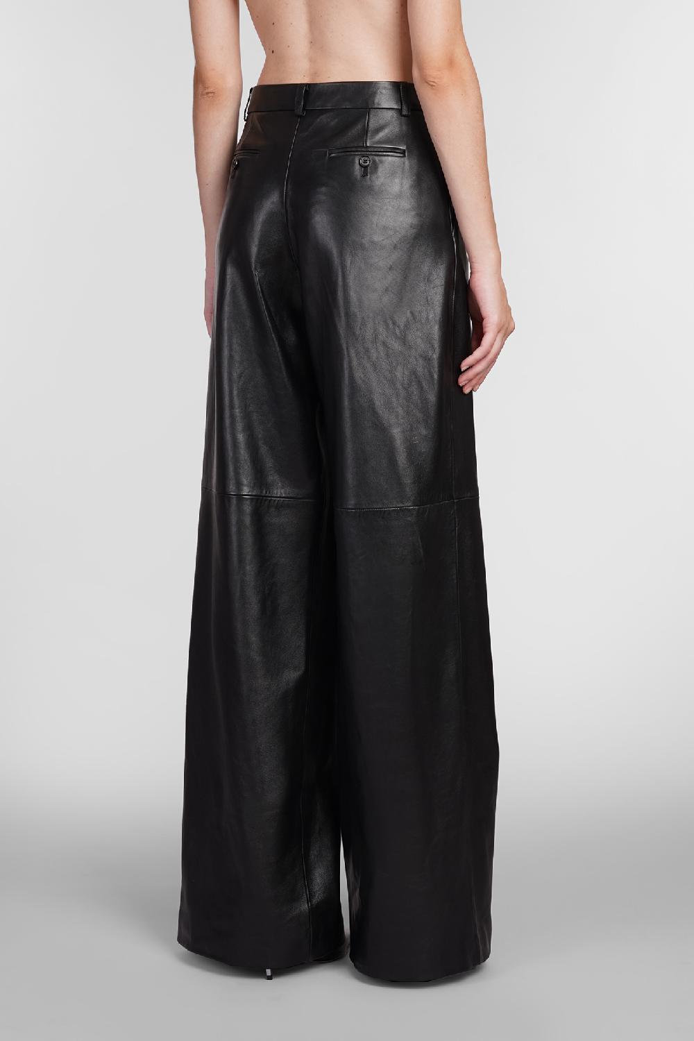 Deliberti Magda Butrym Pantalone In Pelle Nera Cod. 406565 - Deliberti The Luxury Shopping