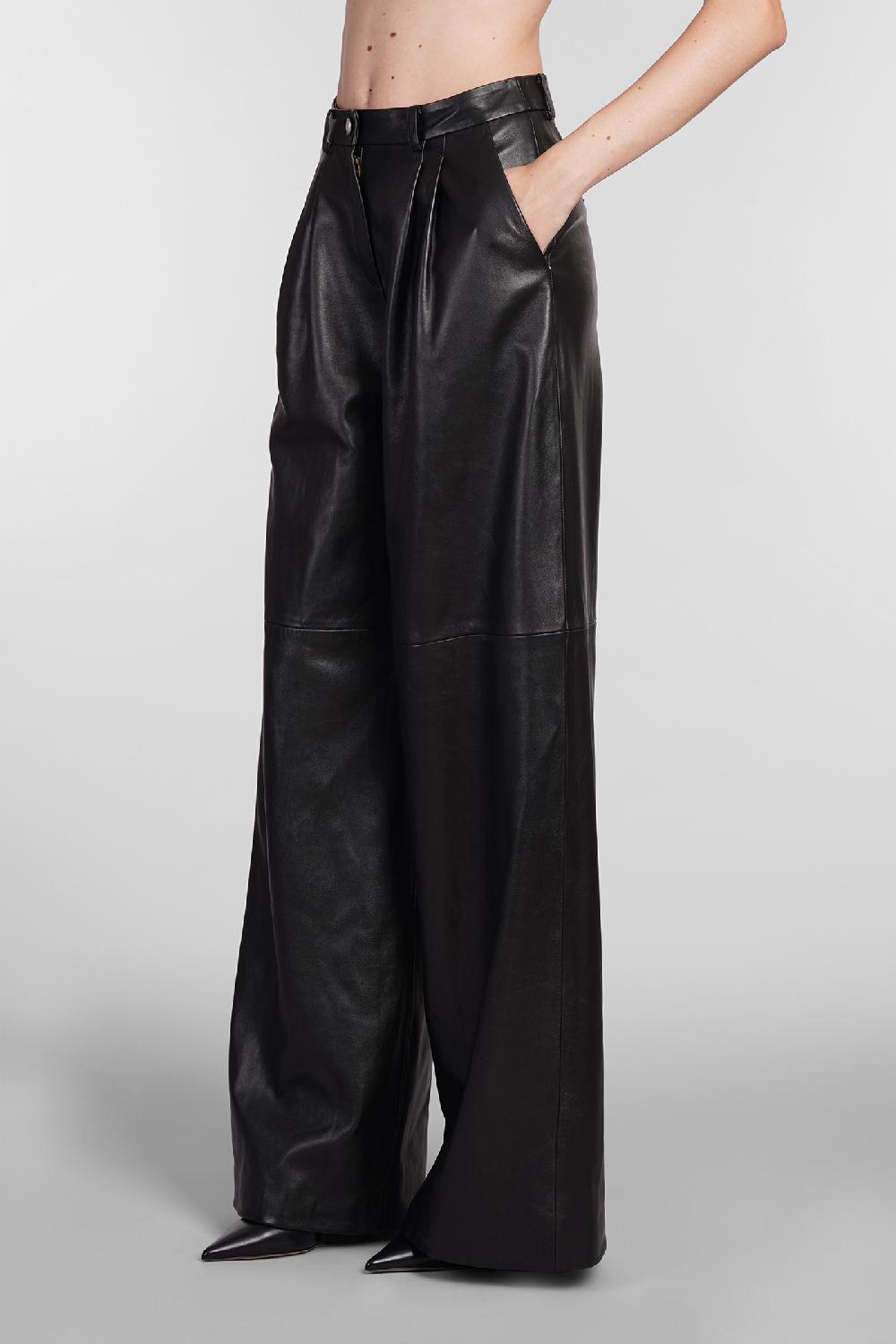 Deliberti Magda Butrym Pantalone In Pelle Nera Cod. 406565 - Deliberti The Luxury Shopping