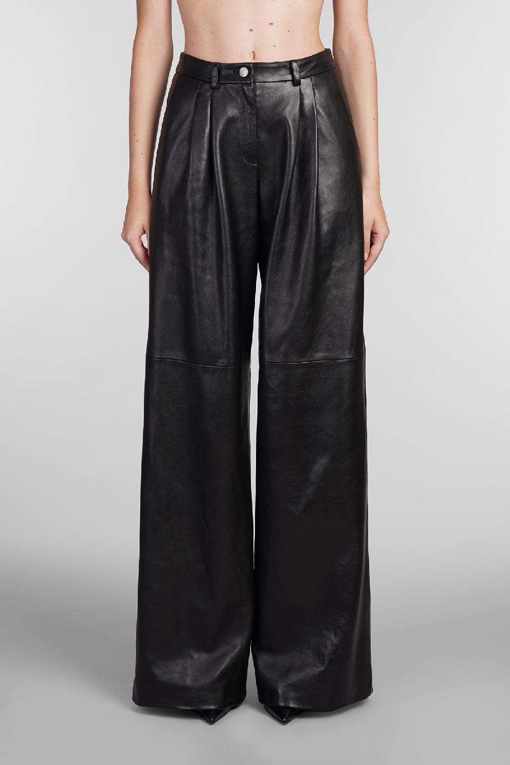 Deliberti Magda Butrym Pantalone in pelle nera cod. 406565 - Deliberti The Luxury Shopping