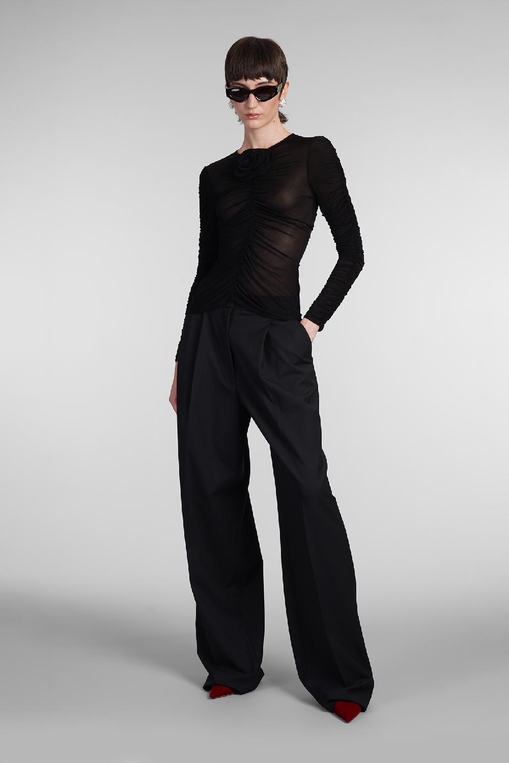 Deliberti Magda Butrym Topwear In Cupro Nero Cod. 402674 - Deliberti The Luxury Shopping