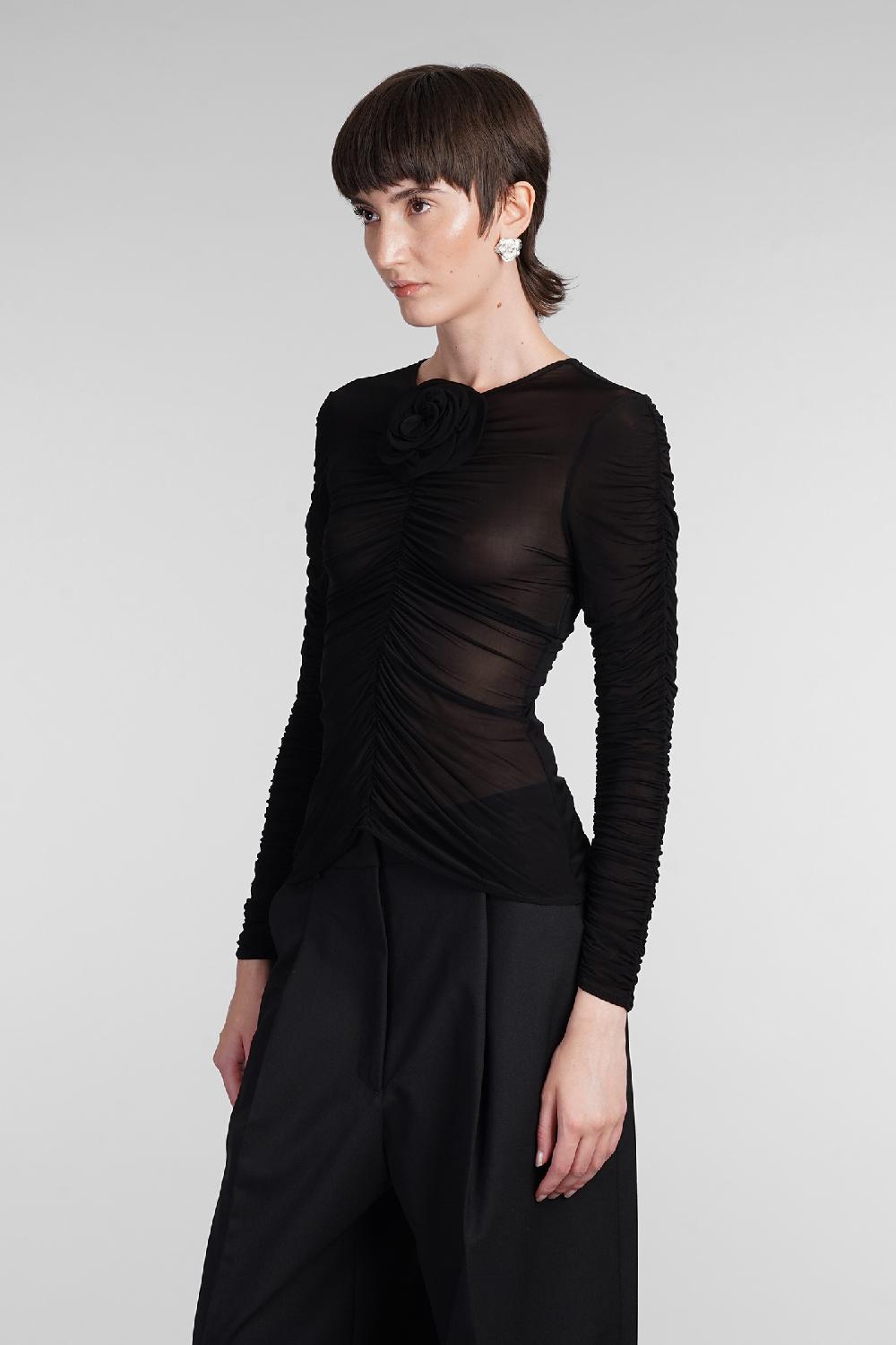 Deliberti Magda Butrym Topwear In Cupro Nero Cod. 402674 - Deliberti The Luxury Shopping