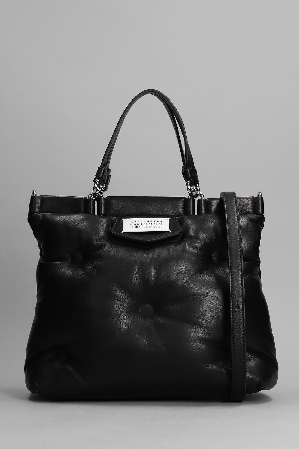 Deliberti Maison Margiela Borsa a spalla glam slam in pelle nera cod. 368094 - Deliberti The Luxury Shopping