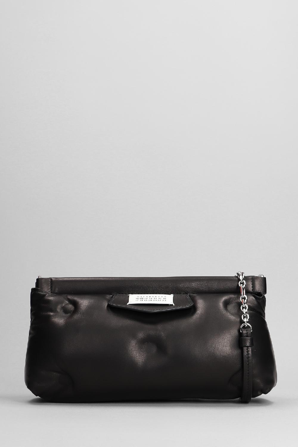 Deliberti Maison Margiela Borsa a spalla glam slam in pelle nera cod. 392935 - Deliberti The Luxury Shopping