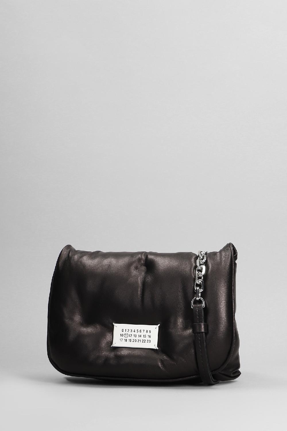Deliberti Maison Margiela Borsa A Spalla Glam Slam In Pelle Nera Cod. 398655 - Deliberti The Luxury Shopping
