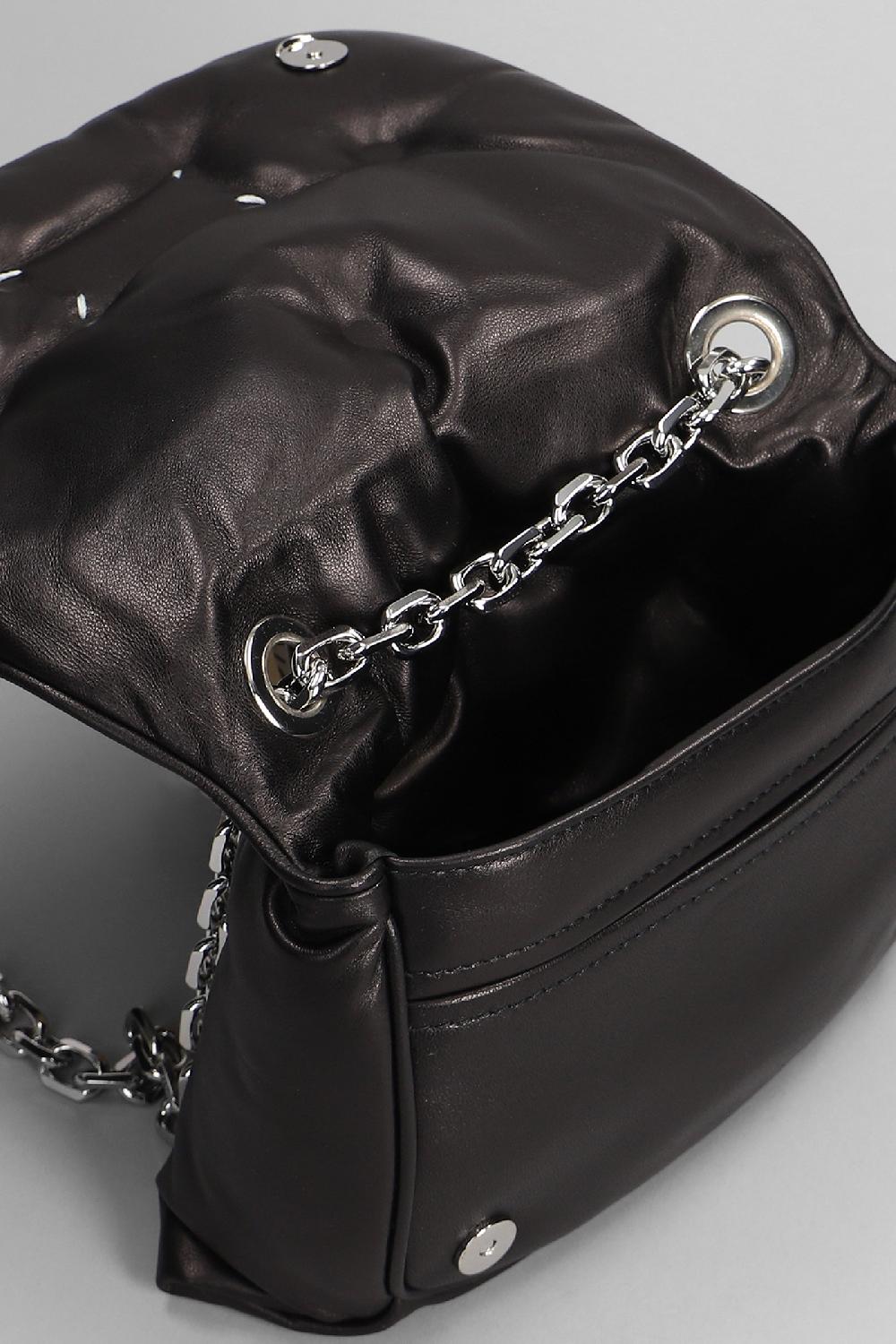 Deliberti Maison Margiela Borsa A Spalla Glam Slam In Pelle Nera Cod. 398655 - Deliberti The Luxury Shopping