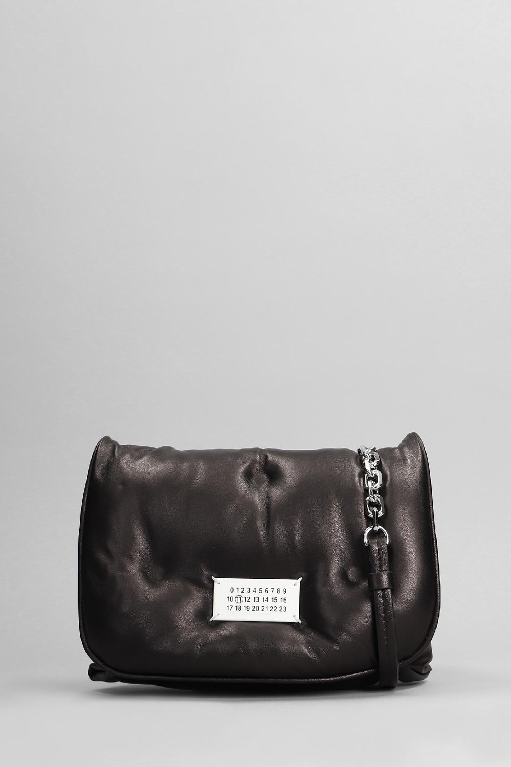 Deliberti Maison Margiela Borsa a spalla glam slam in pelle nera cod. 398655 - Deliberti The Luxury Shopping