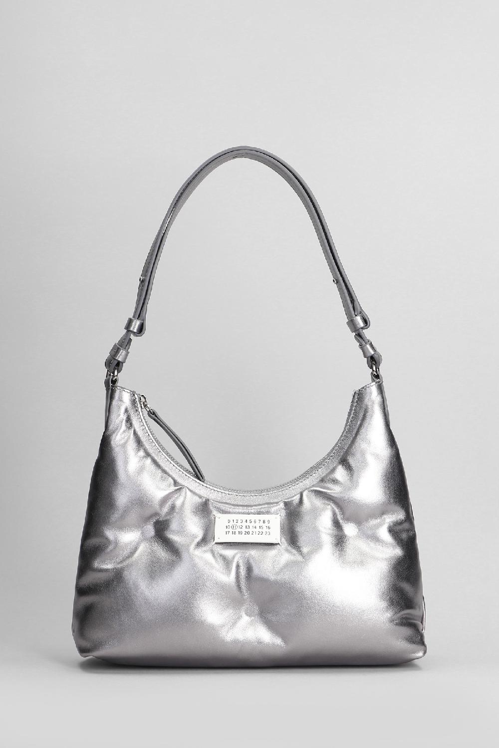 Deliberti Maison Margiela Borsa a spalla glam slam in pelle argento cod. 406315 - Deliberti The Luxury Shopping