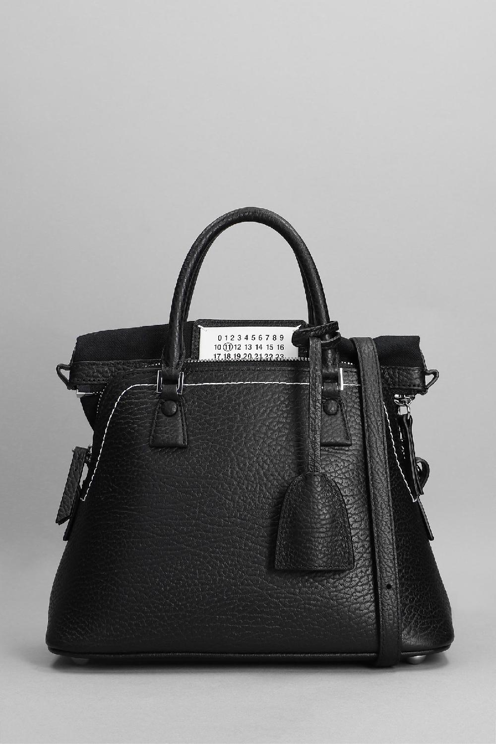 Deliberti Maison Margiela Borsa a spalla in pelle nera cod. 357400 - Deliberti The Luxury Shopping
