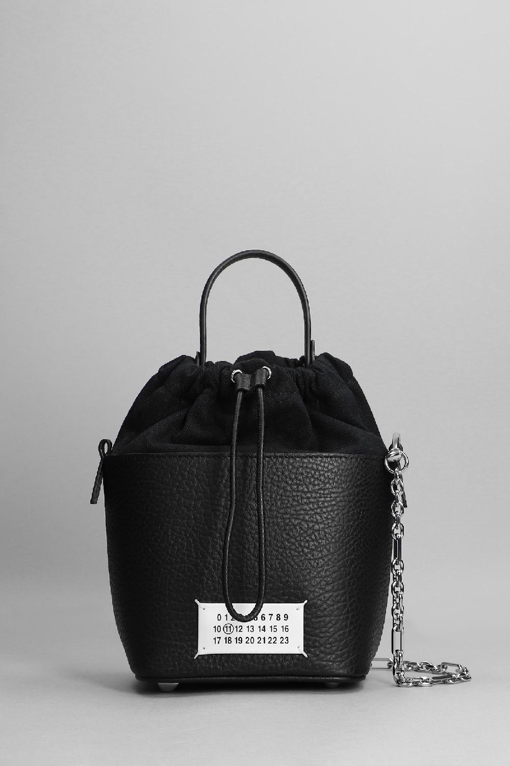 Deliberti Maison Margiela Borsa a spalla in pelle nera cod. 361192 - Deliberti The Luxury Shopping