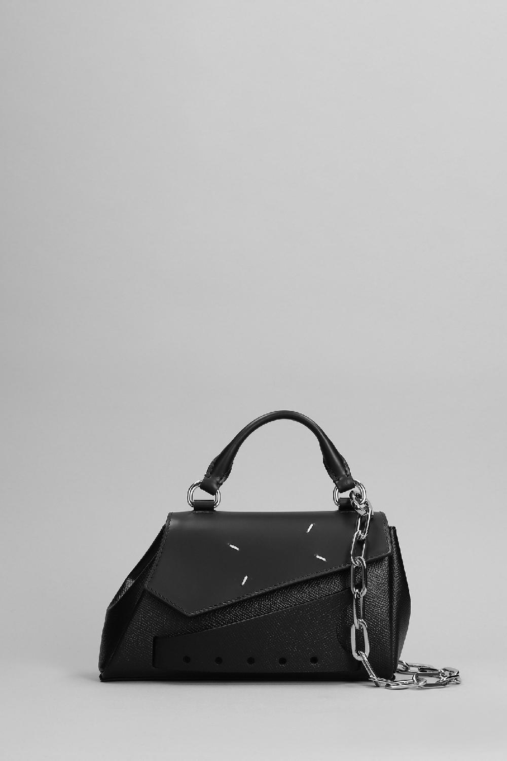 Deliberti Maison Margiela Borsa a spalla in pelle nera cod. 393273 - Deliberti The Luxury Shopping