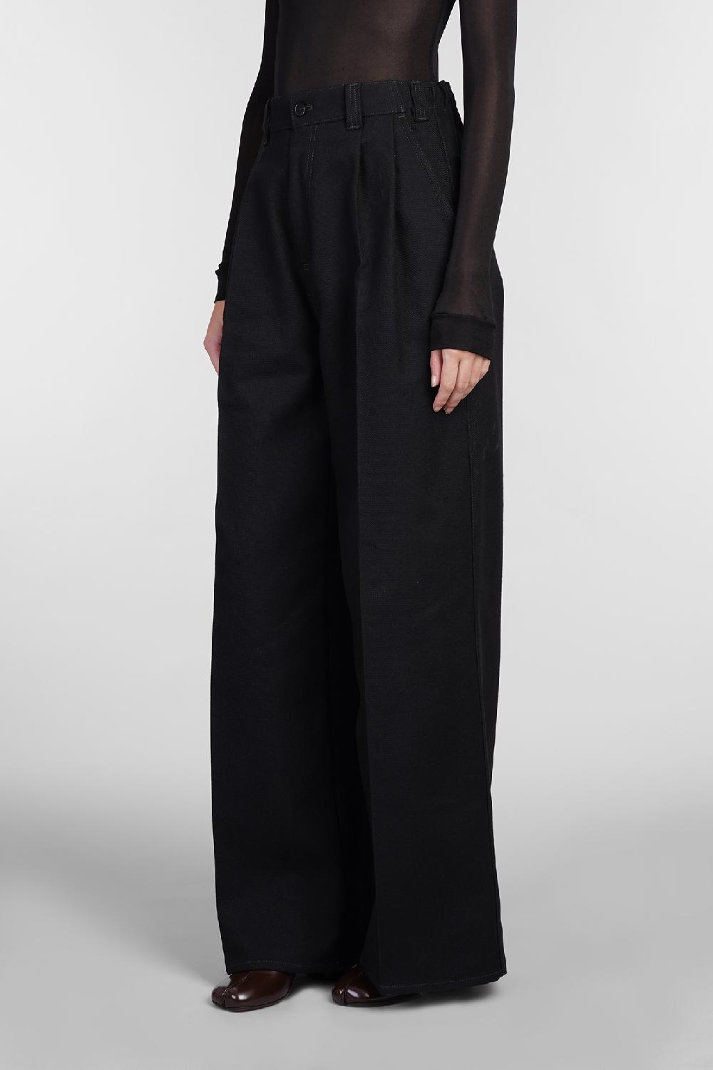 Deliberti Maison Margiela Pantalone In Cotone Nero Cod. 406330 - Deliberti The Luxury Shopping