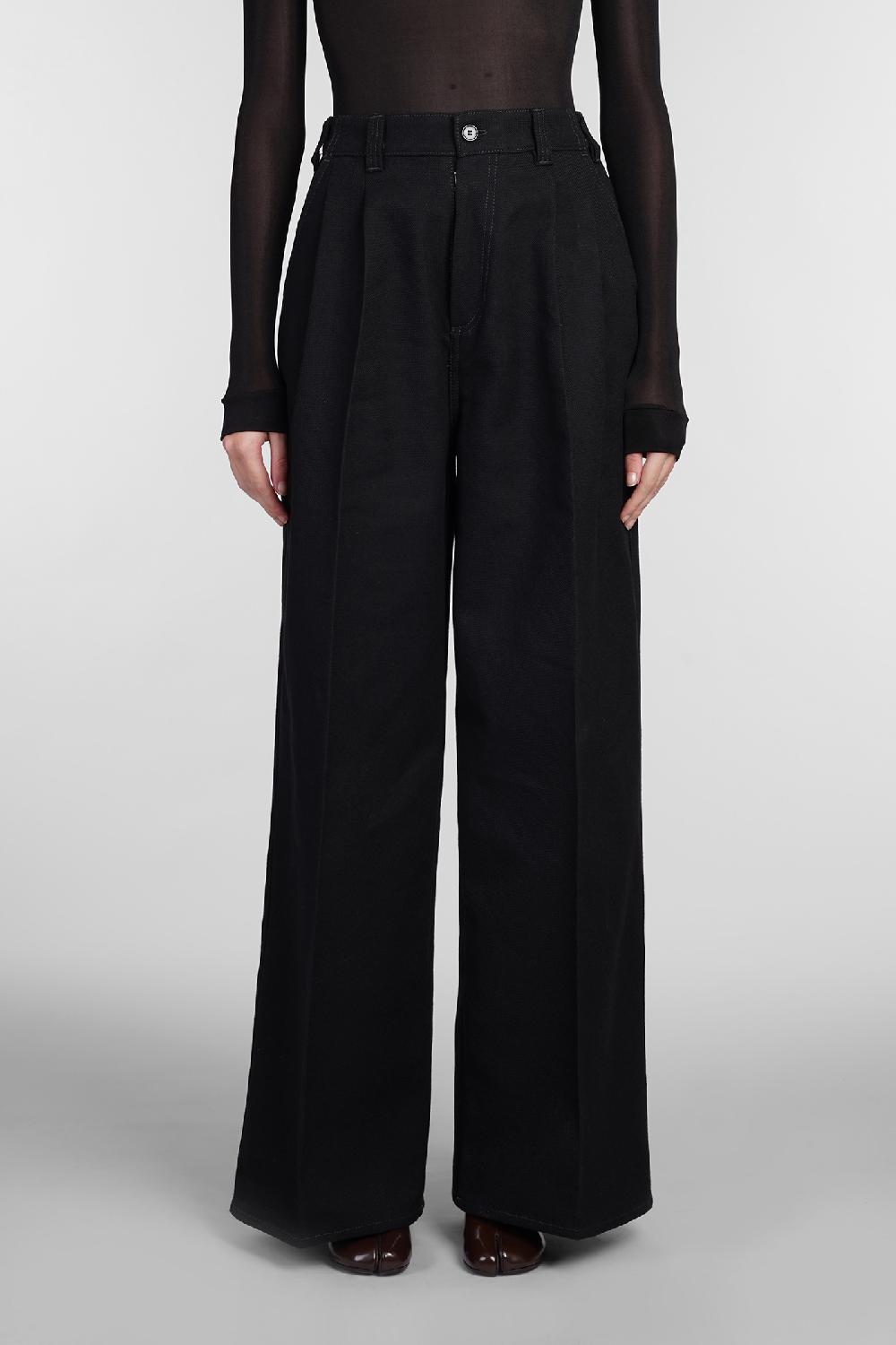 Deliberti Maison Margiela Pantalone in cotone nero cod. 406330 - Deliberti The Luxury Shopping