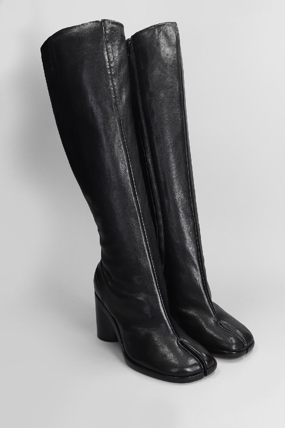 Deliberti Maison Margiela Stivali Tacco Alto Tabi In Pelle Nera Cod. 406294 - Deliberti The Luxury Shopping