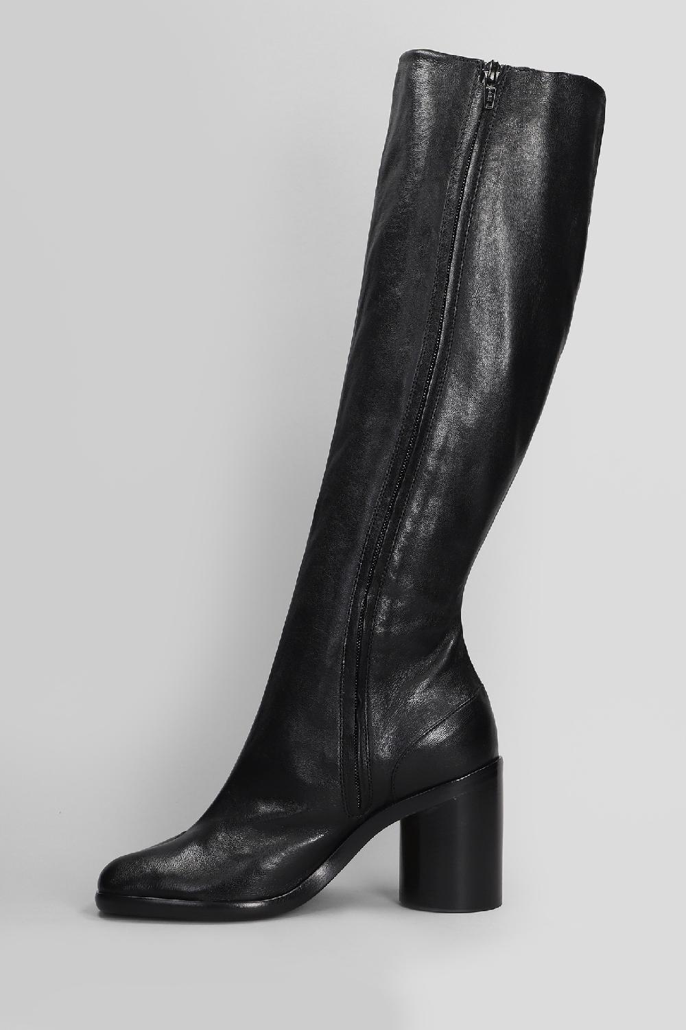 Deliberti Maison Margiela Stivali Tacco Alto Tabi In Pelle Nera Cod. 406294 - Deliberti The Luxury Shopping