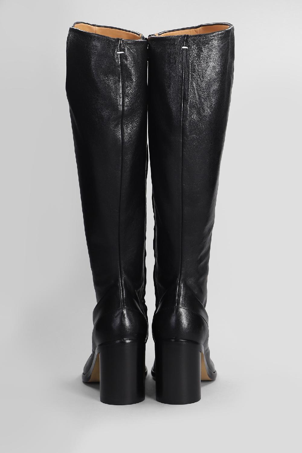 Deliberti Maison Margiela Stivali Tacco Alto Tabi In Pelle Nera Cod. 406294 - Deliberti The Luxury Shopping