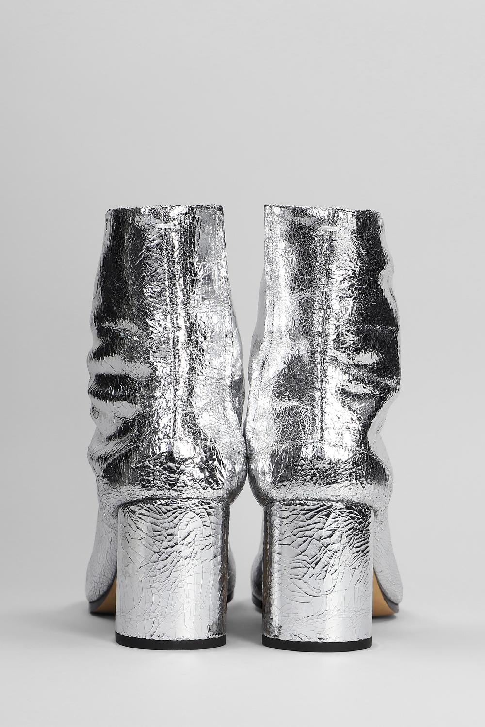 Deliberti Maison Margiela Tronchetti Tacco Alto Tabi In Pelle Argento Cod. 409258 - Deliberti The Luxury Shopping