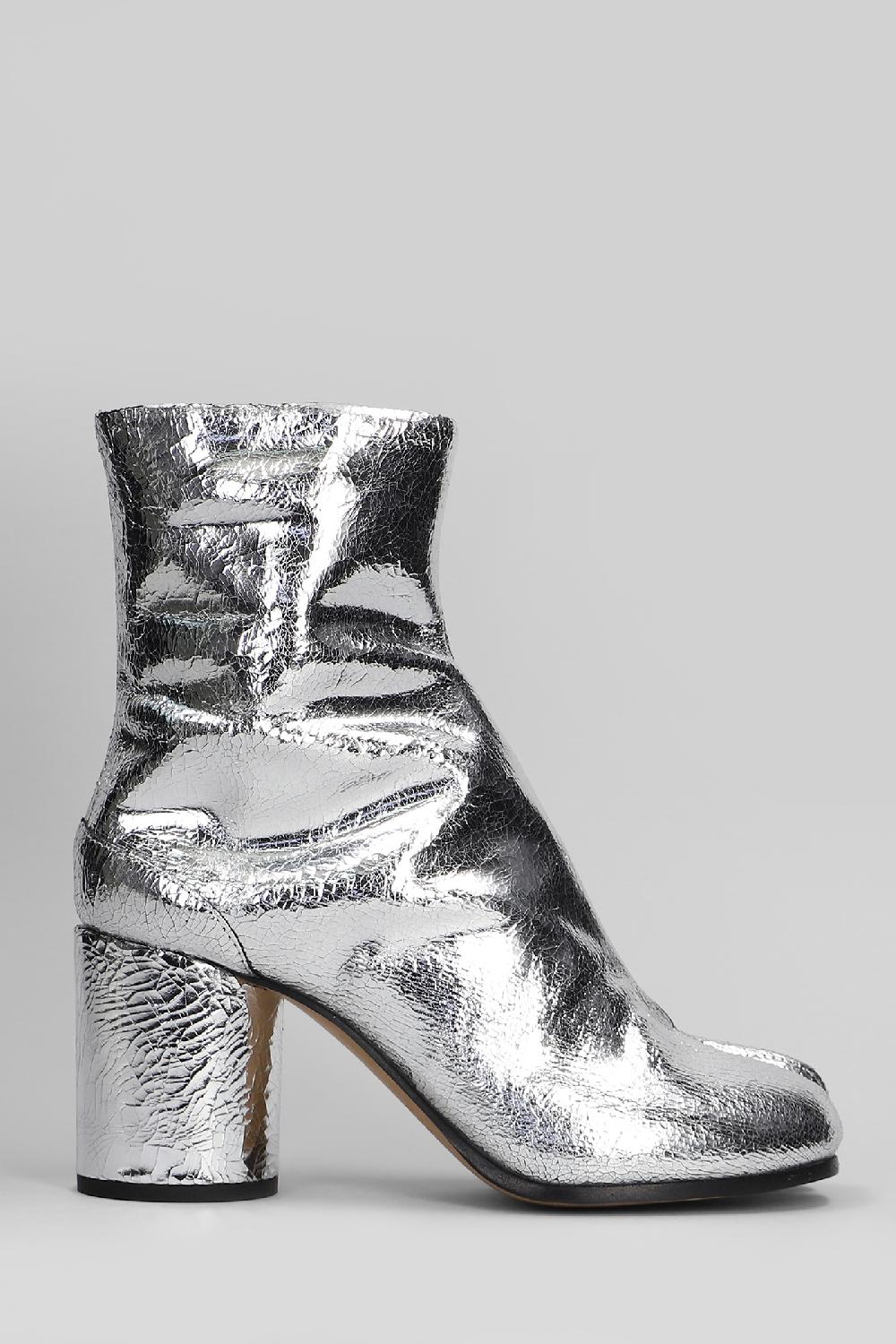 Deliberti Maison Margiela Tronchetti tacco alto tabi in pelle argento cod. 409258 - Deliberti The Luxury Shopping
