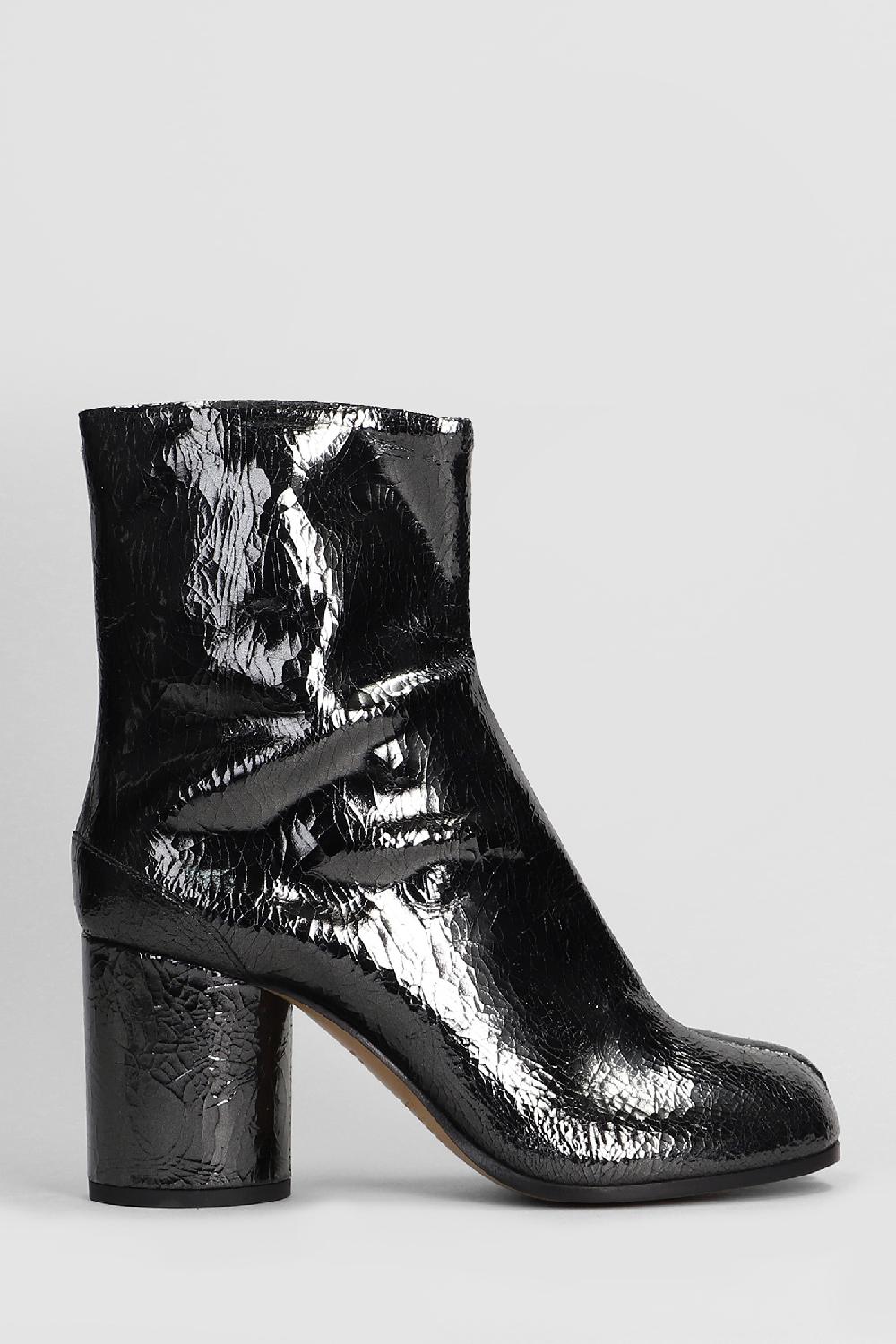 Deliberti Maison Margiela Tronchetti tacco alto tabi in pelle nera cod. 406297 - Deliberti The Luxury Shopping