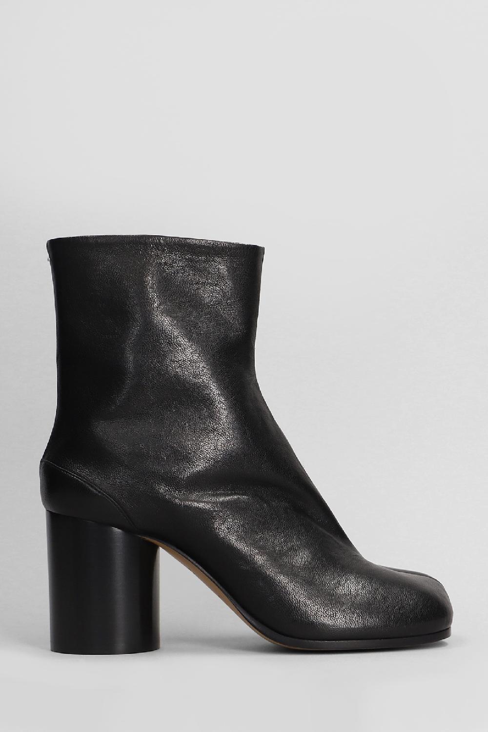 Deliberti Maison Margiela Tronchetti tacco alto tabi in pelle nera cod. 406298 - Deliberti The Luxury Shopping