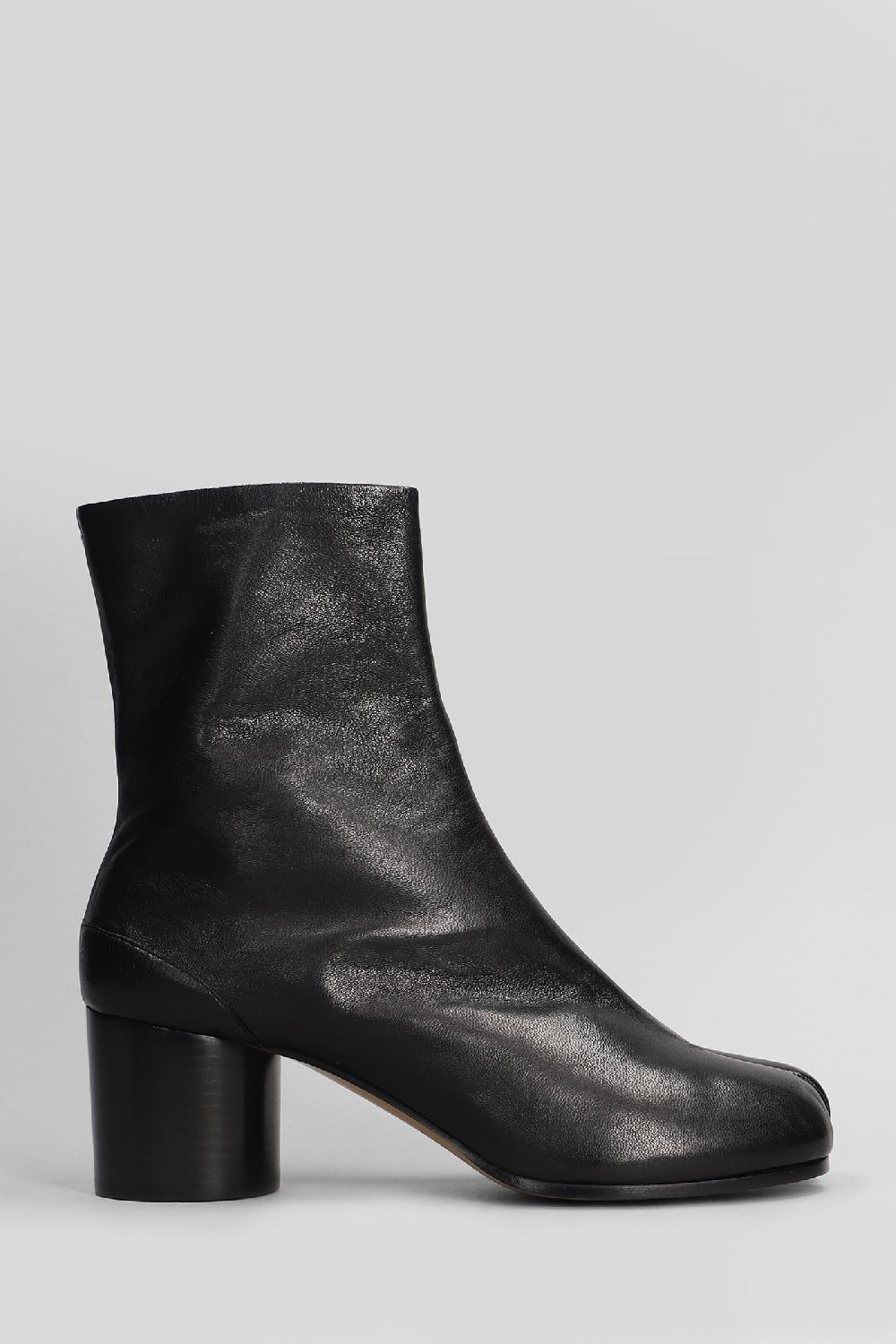 Deliberti Maison Margiela Tronchetti tacco alto tabi in pelle nera cod. 406296 - Deliberti The Luxury Shopping