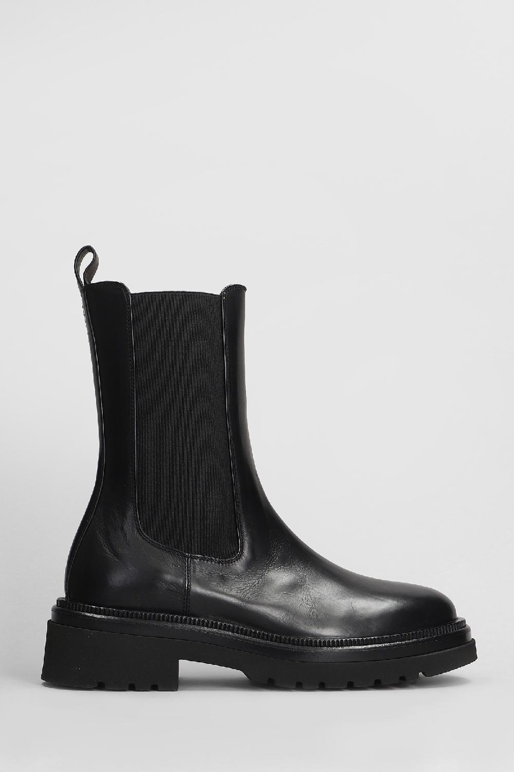 Deliberti Mara bini Anfibi in pelle nera cod. 407224 - Deliberti The Luxury Shopping