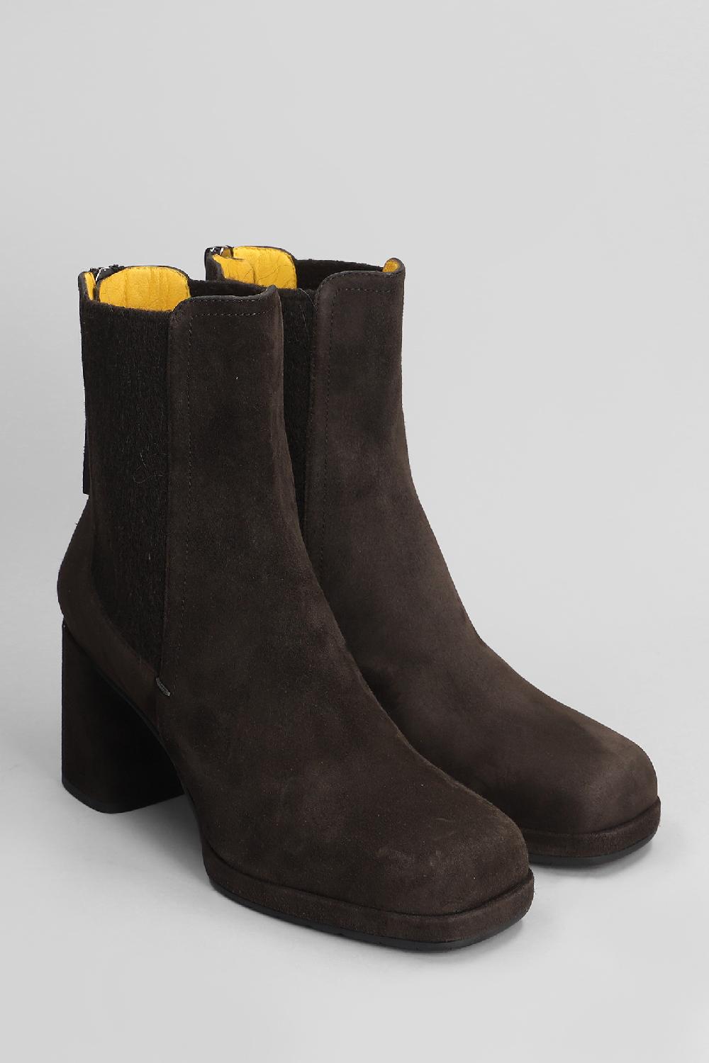 Deliberti Mara Bini Tronchetti Tacco Alto In Camoscio Testa Di Moro Cod. 407221 - Deliberti The Luxury Shopping