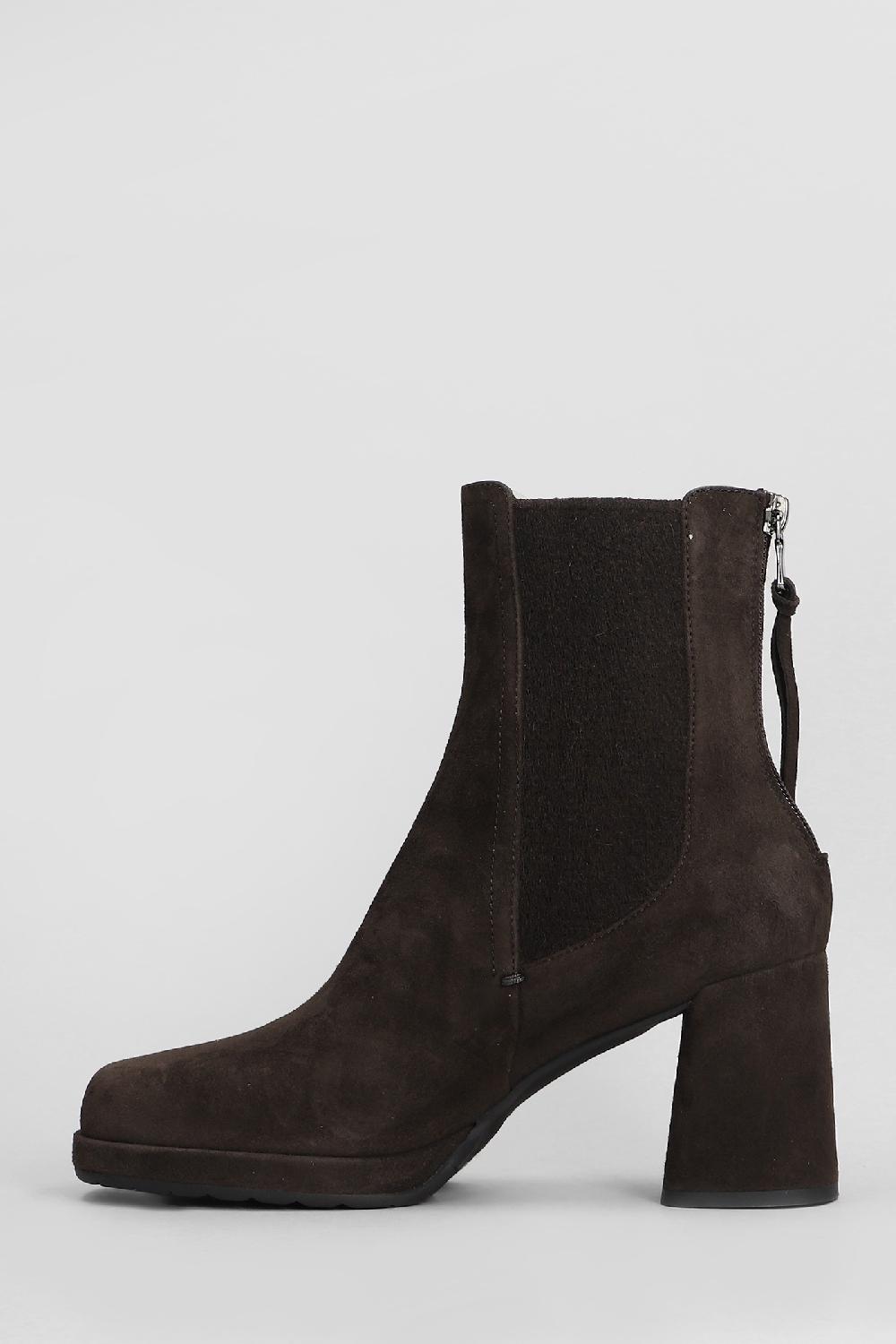 Deliberti Mara Bini Tronchetti Tacco Alto In Camoscio Testa Di Moro Cod. 407221 - Deliberti The Luxury Shopping