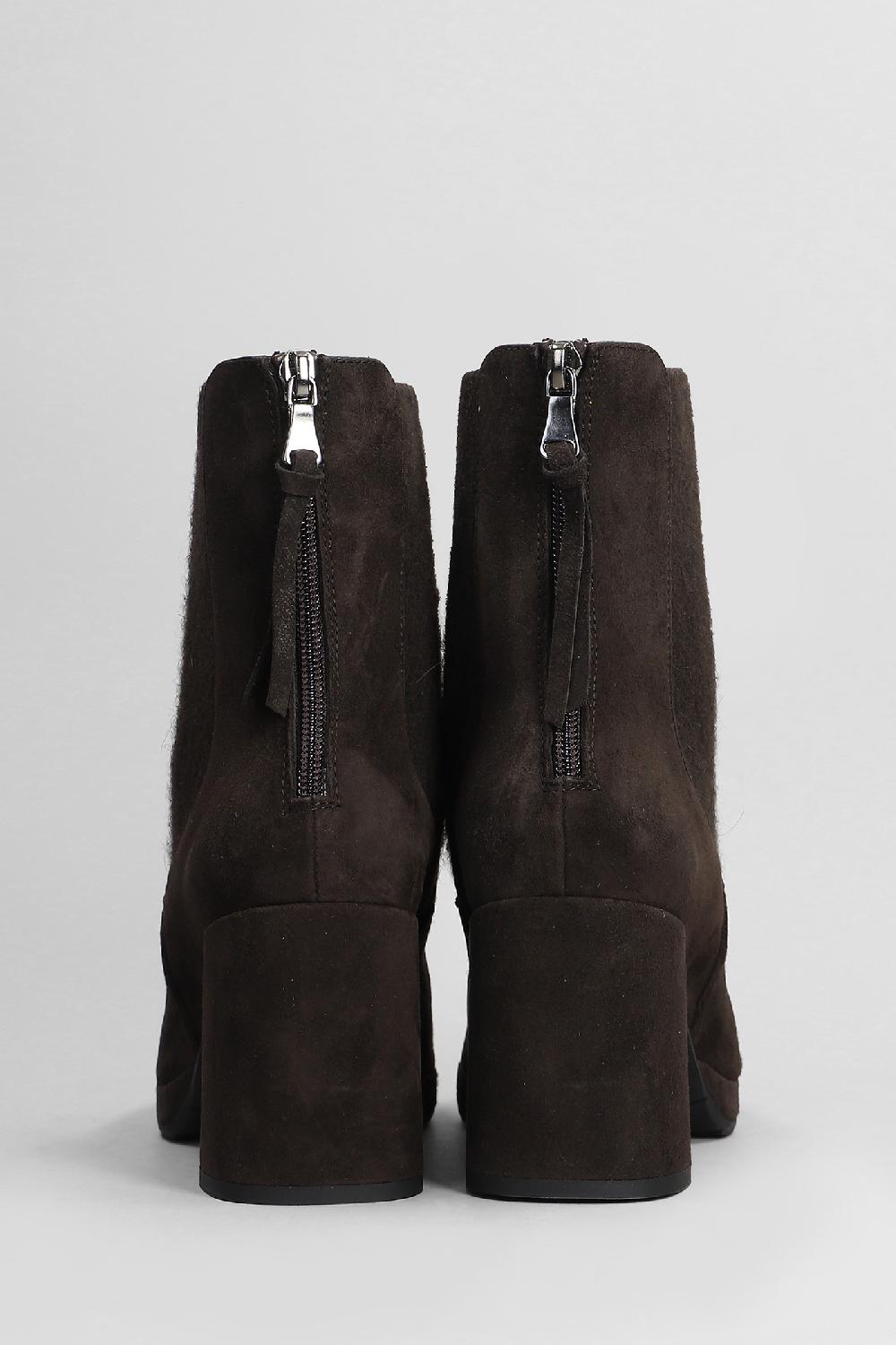 Deliberti Mara Bini Tronchetti Tacco Alto In Camoscio Testa Di Moro Cod. 407221 - Deliberti The Luxury Shopping
