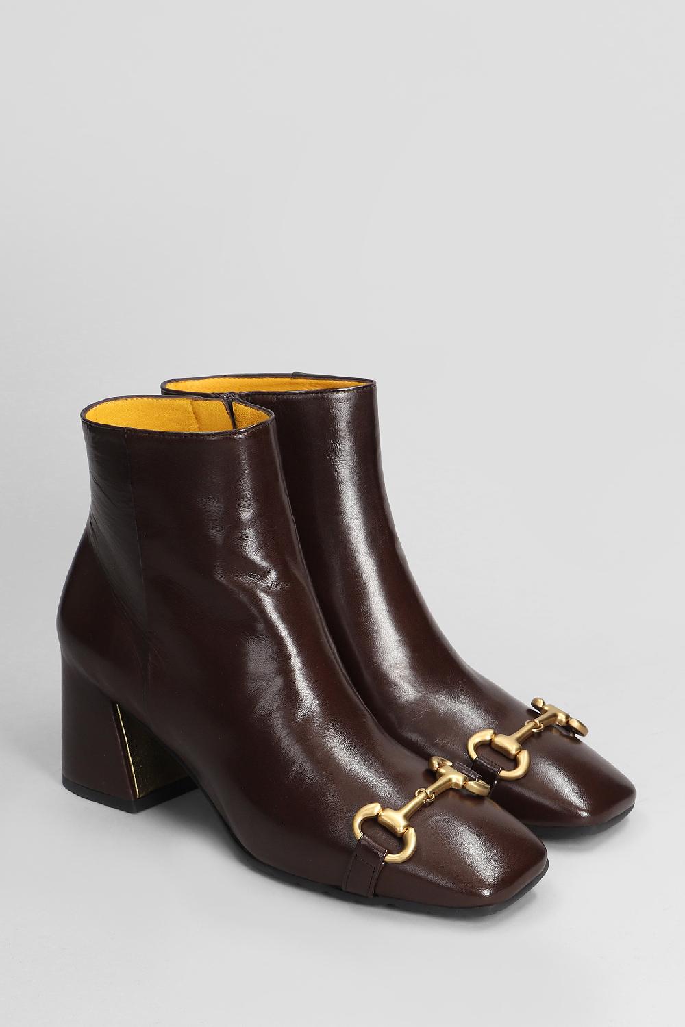 Deliberti Mara Bini Tronchetti Tacco Alto In Pelle Marrone Cod. 407217 - Deliberti The Luxury Shopping