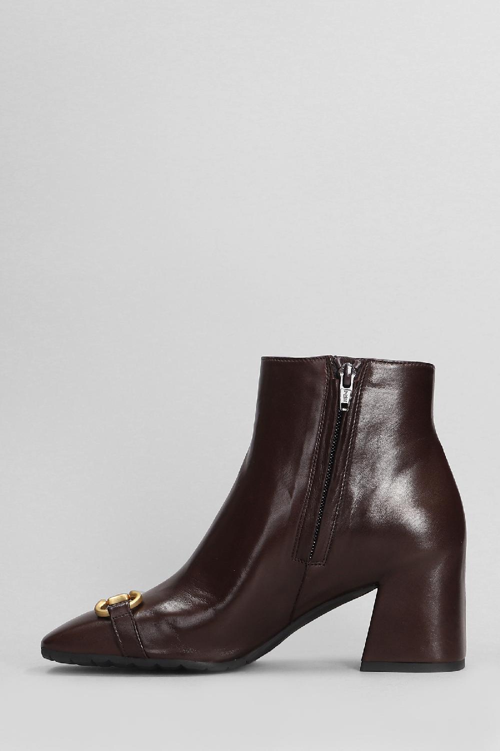 Deliberti Mara Bini Tronchetti Tacco Alto In Pelle Marrone Cod. 407217 - Deliberti The Luxury Shopping