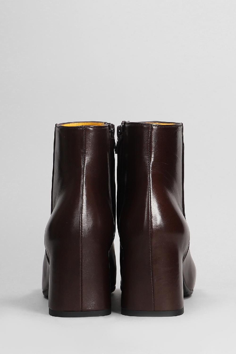Deliberti Mara Bini Tronchetti Tacco Alto In Pelle Marrone Cod. 407217 - Deliberti The Luxury Shopping