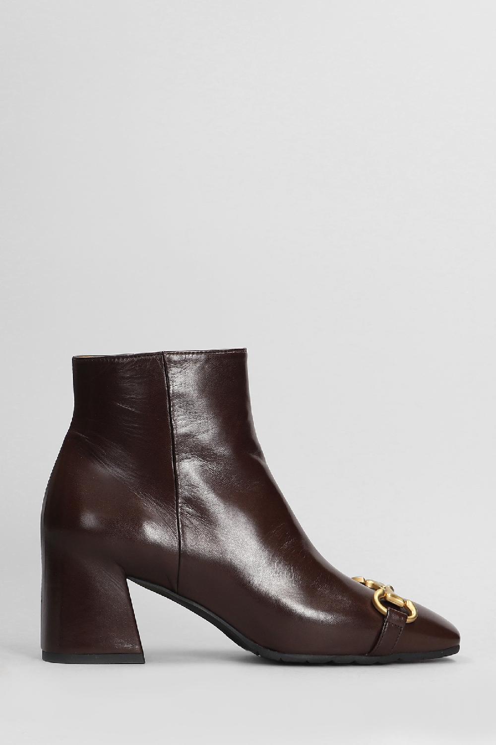 Deliberti Mara bini Tronchetti tacco alto in pelle marrone cod. 407217 - Deliberti The Luxury Shopping