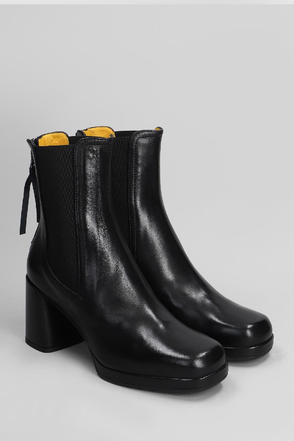 Deliberti Mara Bini Tronchetti Tacco Alto In Pelle Nera Cod. 407215 - Deliberti The Luxury Shopping