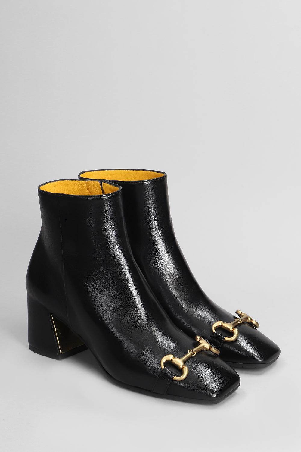 Deliberti Mara Bini Tronchetti Tacco Alto In Pelle Nera Cod. 407218 - Deliberti The Luxury Shopping