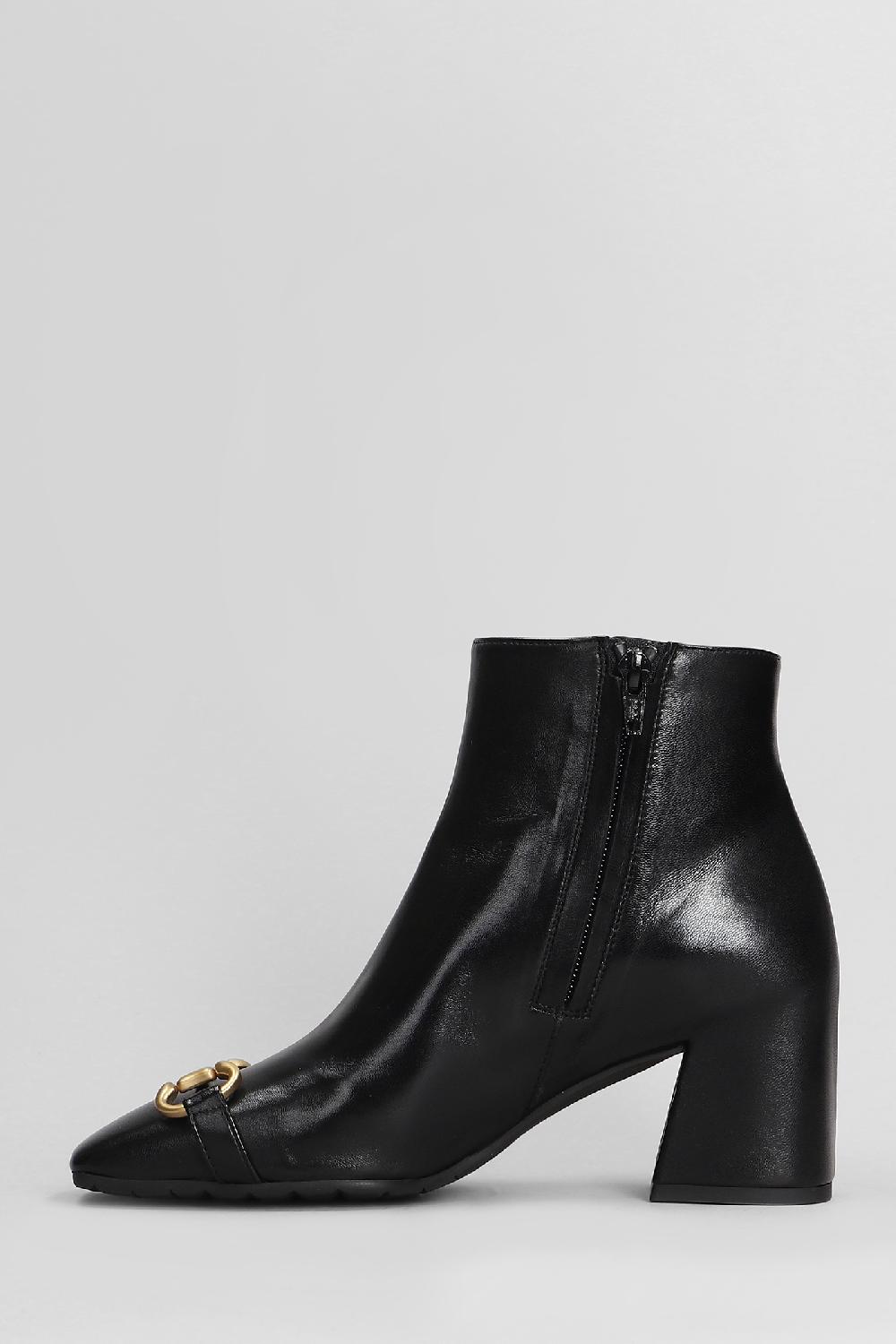 Deliberti Mara Bini Tronchetti Tacco Alto In Pelle Nera Cod. 407218 - Deliberti The Luxury Shopping