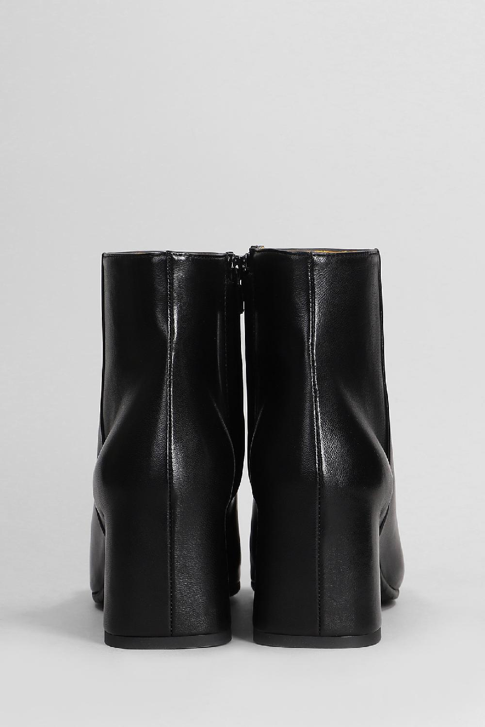 Deliberti Mara Bini Tronchetti Tacco Alto In Pelle Nera Cod. 407218 - Deliberti The Luxury Shopping