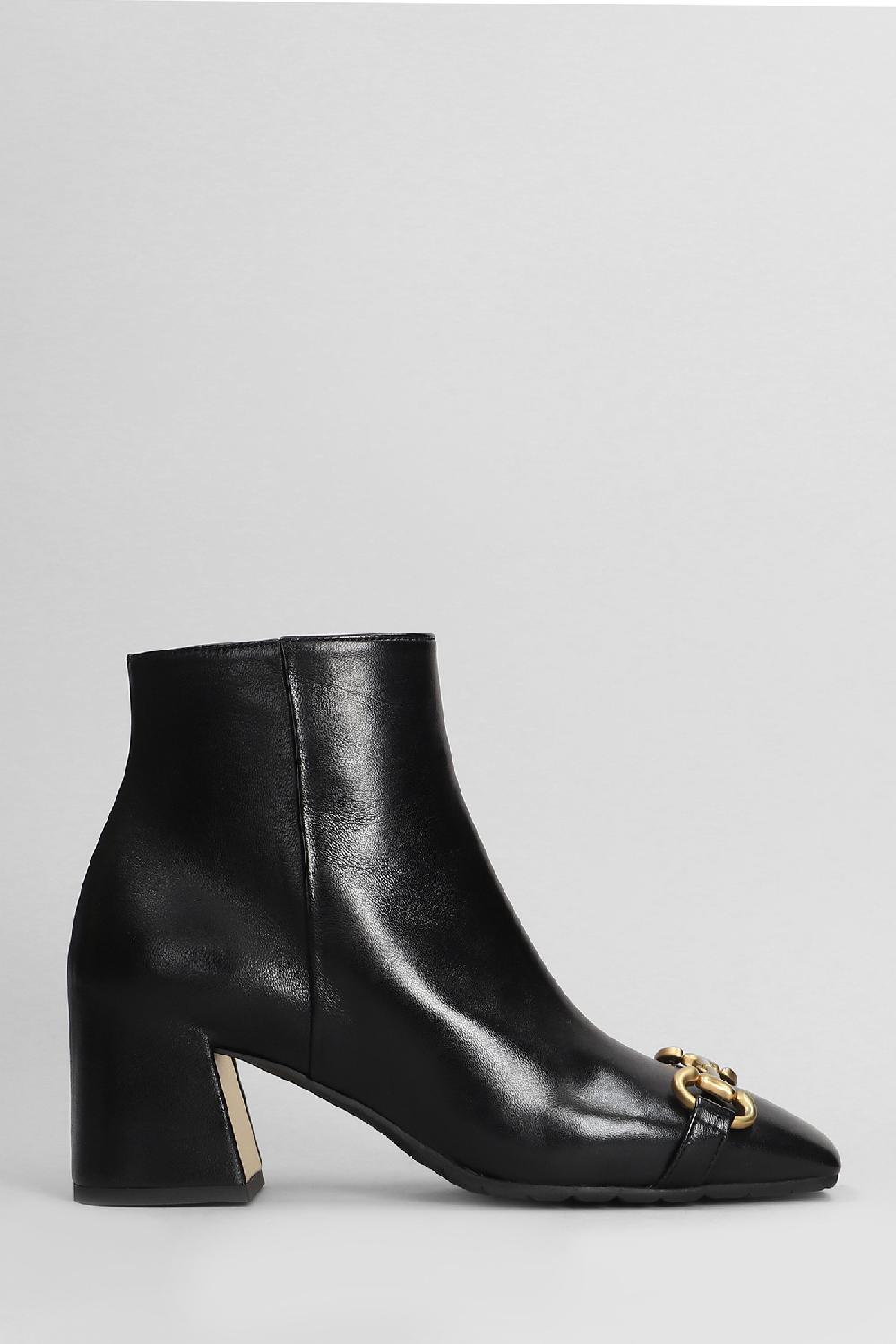 Deliberti Mara bini Tronchetti tacco alto in pelle nera cod. 407218 - Deliberti The Luxury Shopping