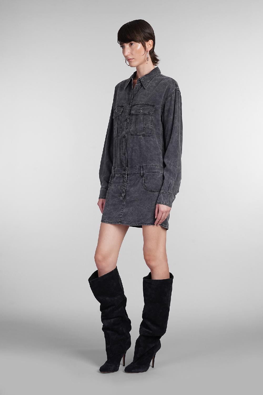 Deliberti Marant Etoile Abito Palvina In Lyocell Grigio Cod. 402726 - Deliberti The Luxury Shopping