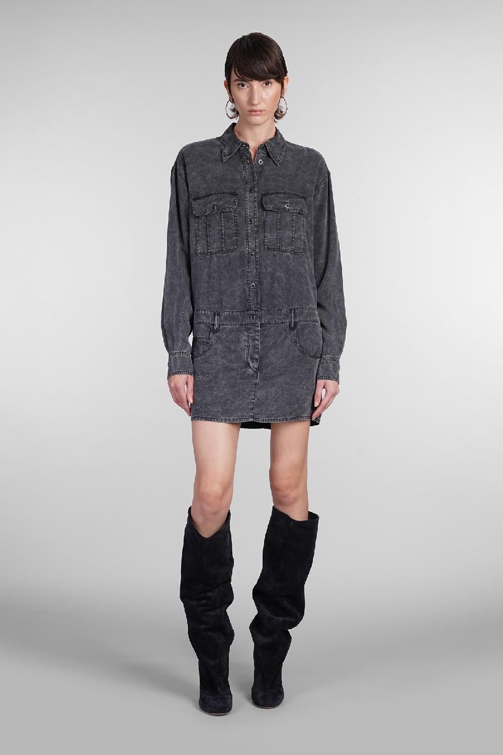 Deliberti Marant Etoile Abito palvina in lyocell grigio cod. 402726 - Deliberti The Luxury Shopping