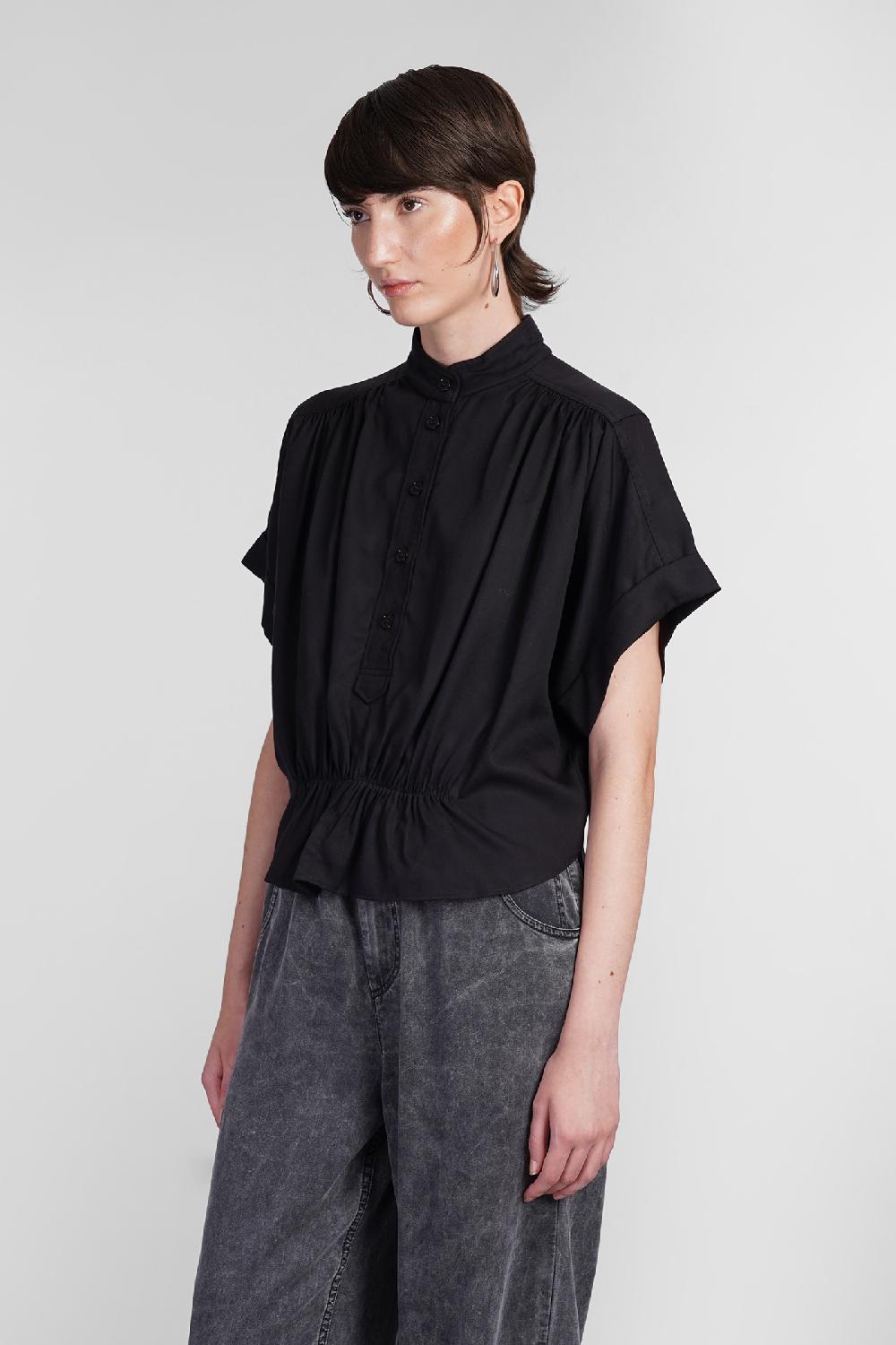 Deliberti Marant Etoile Blusa Viviana In Lyocell Nero Cod. 402721 - Deliberti The Luxury Shopping