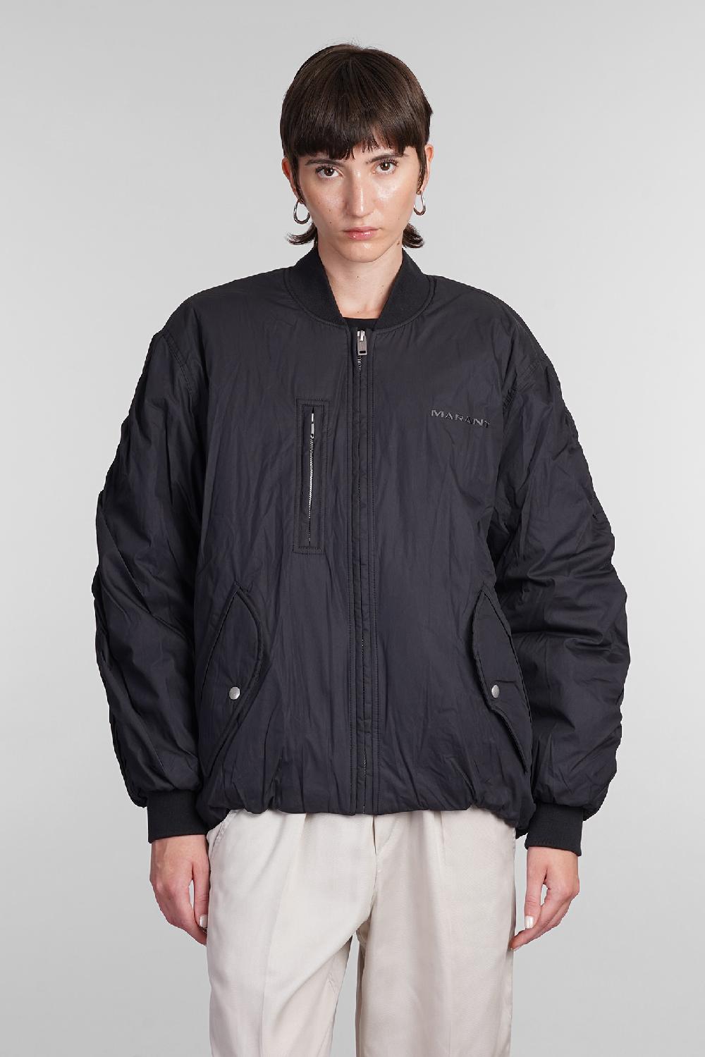 Deliberti Marant Etoile Bomber coleen in cotone nero cod. 405179 - Deliberti The Luxury Shopping