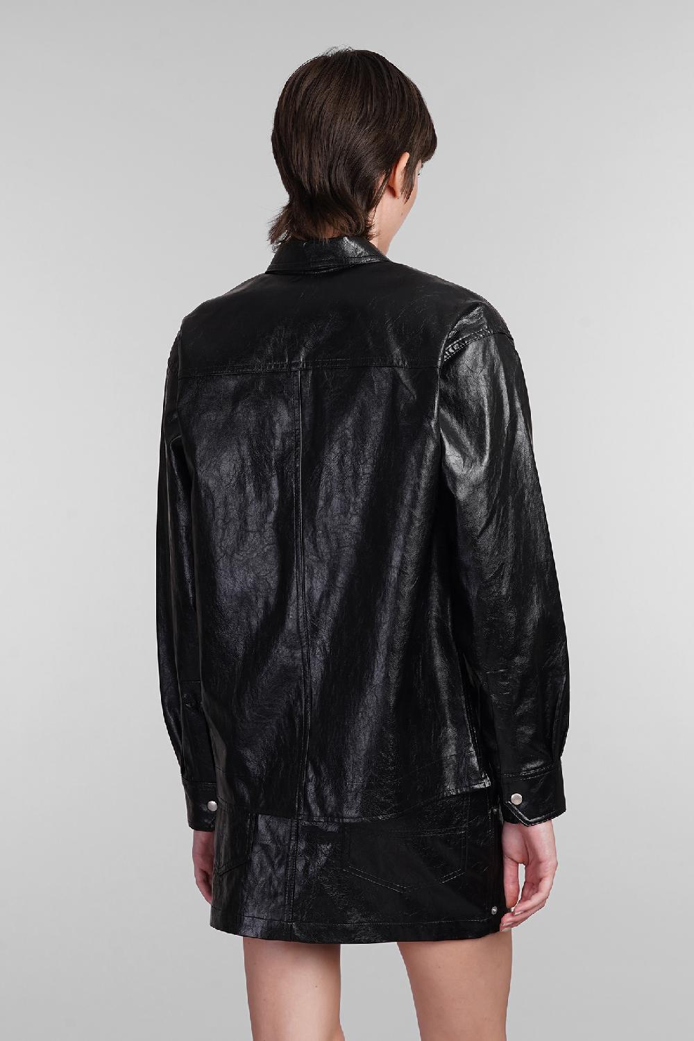 Deliberti Marant Etoile Camicia Abelia In Poliuretano Nero Cod. 405209 - Deliberti The Luxury Shopping