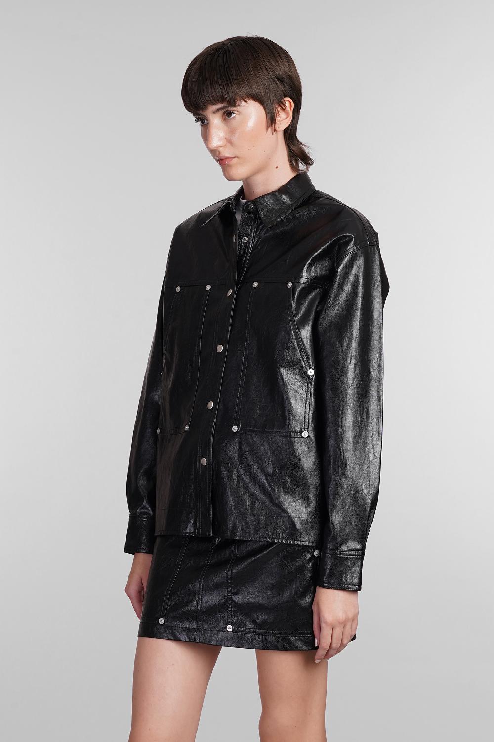 Deliberti Marant Etoile Camicia Abelia In Poliuretano Nero Cod. 405209 - Deliberti The Luxury Shopping