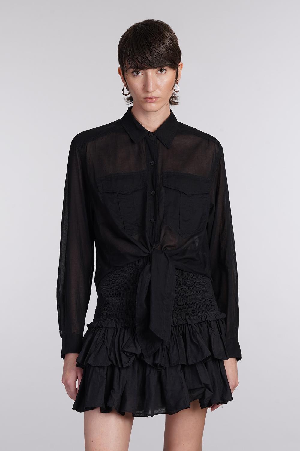 Deliberti Marant Etoile Camicia nath in cotone nero cod. 402729 - Deliberti The Luxury Shopping