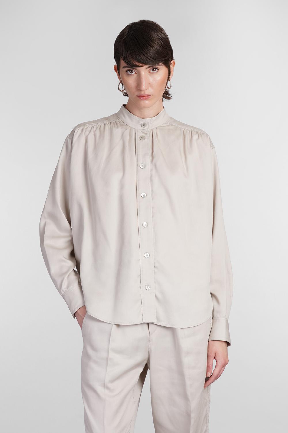 Deliberti Marant Etoile Camicia violeta in lyocell beige cod. 402720 - Deliberti The Luxury Shopping