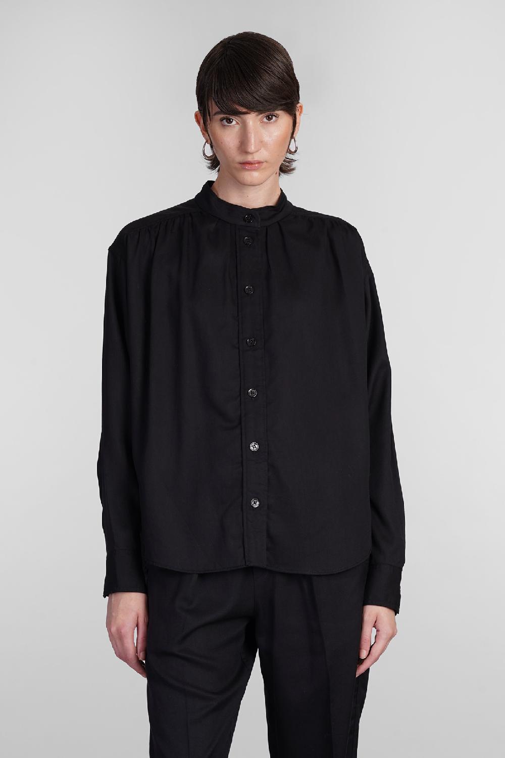 Deliberti Marant Etoile Camicia violeta in lyocell nero cod. 402719 - Deliberti The Luxury Shopping